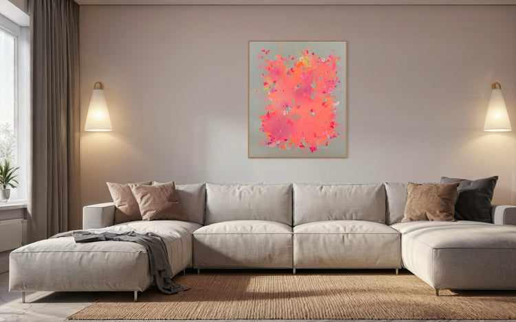 HAPPY PEACHY PINK | 100x120